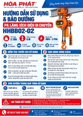 Pa lăng xích điện di chuyển 2 tấn 6m HHBB02-02 380V