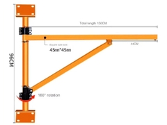 Khung cẩu xoay gắn tường xoay 180 độ