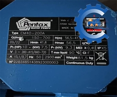 Máy bơm công nghiệp Pentax CM40-200A 7.5KW/10HP