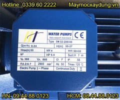 Máy bơm đầu Inox HT 3M32-200/40 4KW 5.5HP