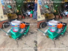 Máy cắt bê tông bập bênh lắp động cơ xăng Lifan KP420 15HP