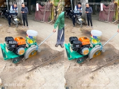 Máy cắt bê tông bập bênh lắp động cơ xăng Lifan KP420 15HP