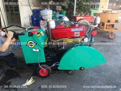 Máy cắt bê tông chạy dầu Diesel Q800 cắt sâu 33cm (khung có trợ lực)