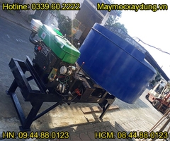 Máy trộn bê tông cưỡng bức cầu ô tô 1500 Lít lắp đầu nổ D30