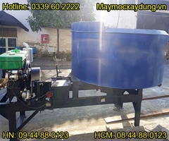 Máy trộn bê tông cưỡng bức cầu ô tô 1500 Lít lắp đầu nổ D30