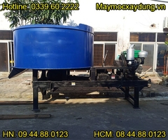 Máy trộn bê tông cưỡng bức cầu ô tô 1500 Lít lắp đầu nổ D30