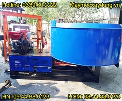 Máy trộn bê tông cưỡng bức cầu ô tô 2000 Lít lắp đầu nổ D35