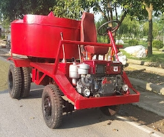 Máy trộn bê tông tự hành 6 bao