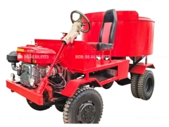 Máy trộn bê tông tự hành 12 bao 2 cầu
