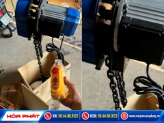 Pa lăng xích điện Bison 2 tấn 6m 220V lắp con chạy điện
