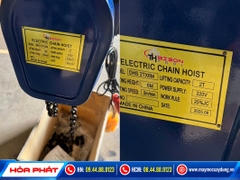 Pa lăng xích điện Bison 2 tấn 6m 220V lắp con chạy điện