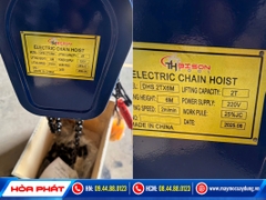 Pa lăng xích điện Bison 2 tấn 6m 220V lắp con chạy điện