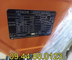 Pa lăng xích điện cố định Hitachi 1 tấn 6m 1SH
