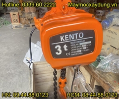 Pa lăng xích điện cố định Kento 3 tấn 6m HHBB03-02 380V