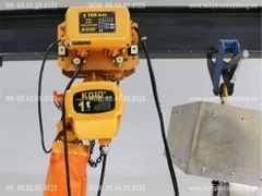 Pa lăng xích điện KOIO 1 tấn 9m di chuyển HHBB01-01 380V