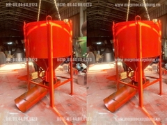 Phễu đổ bê tông 0.9 Khối có máng xoay