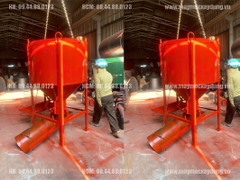 Phễu đổ bê tông 0.9 Khối có máng xoay