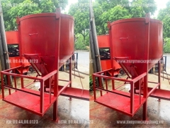 Phễu đổ bê tông 1.2 khối có máng xoay