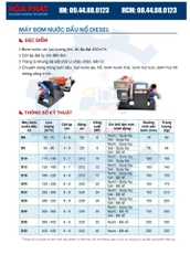 Máy bơm nước đầu nổ D28 28HP 280-320m3/h nước đề