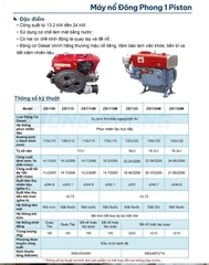 Đầu nổ Diesel Đông Phong D24 S1115NM gió đề