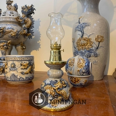 đèn thờ men rạn đắp nổi