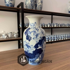 lộc bình sen men lam