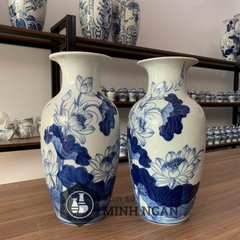 lộc bình sen men lam