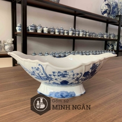 bát đựng gà cúng men lam