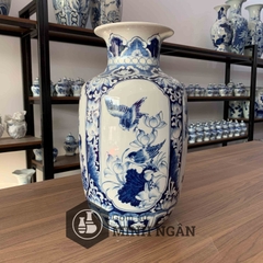 lọ vẽ tứ cảnh men lam