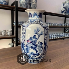 lọ vẽ tứ cảnh men lam