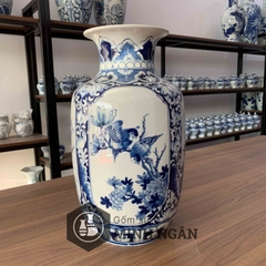 lọ vẽ tứ cảnh men lam