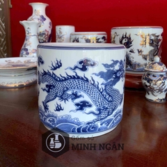 Bát hương rồng men lam