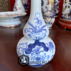 Nậm rượu hồ lô men lam