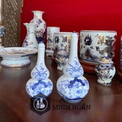 Nậm rượu hồ lô men lam