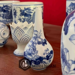 Nậm rượu 1 bầu sen men lam