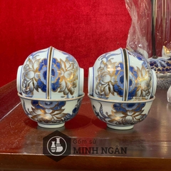 Bát cúng sen vẽ vàng