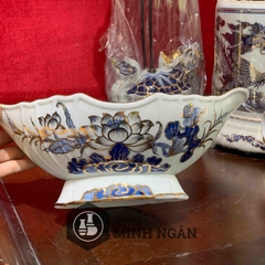 Bát đựng gà cúng men lam