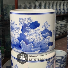 Bát hương sen man lam