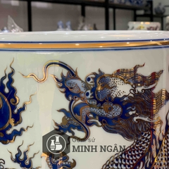 Bát hương Rồng vẽ vàng