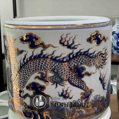 Bát hương Rồng vẽ vàng