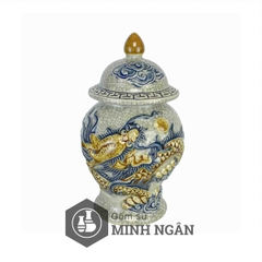 Chóe thờ họa tiết Rồng men rạn Bát Tràng
