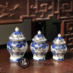 Chóe thờ sen men lam vẽ vàng kim