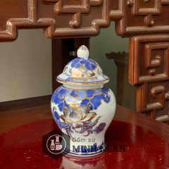 Chóe thờ sen men lam vẽ vàng kim