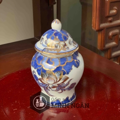 Chóe thờ sen men lam vẽ vàng kim