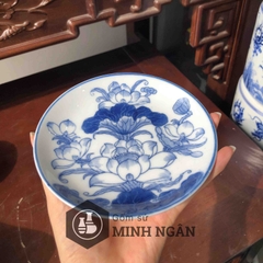 Đĩa trầu men lam