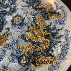 mâm bồng men rạn long phụng