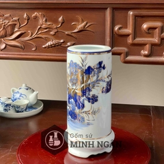 Ống hương có chân vẽ vàng