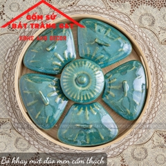 Bộ khay men cẩm thạch