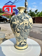 Mai bình tam đa ông lộc men rạn bóng