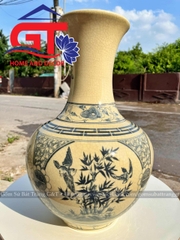 Tỏi phệ vẽ tứ cảnh men rạn bóng